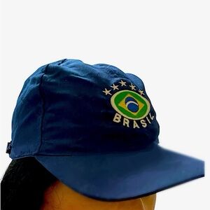 Women’s Navy Blue Brazil Embroidered Authentic Cap Vintage